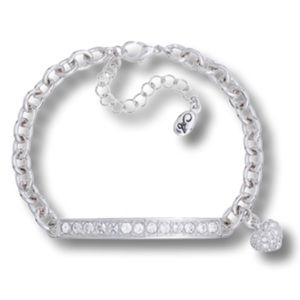 ANNALEECE Rhodium Bracelet with
Swarovski Crystals